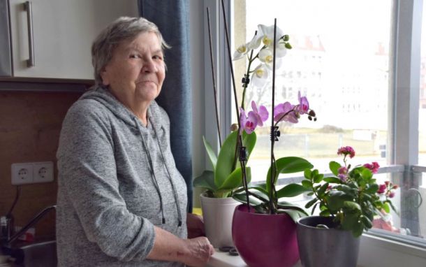 Glückliche Bewohner des Senioren-Quartiers in Rathenow