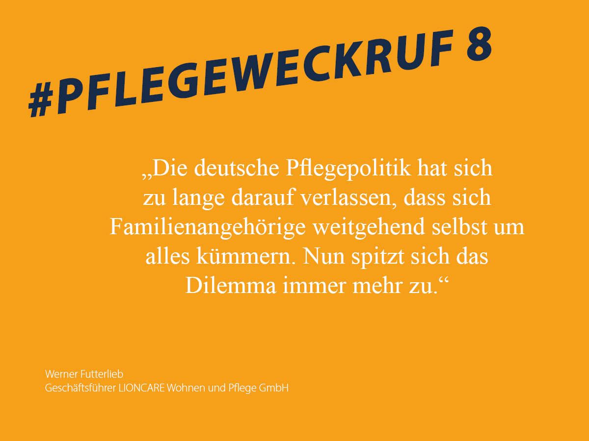 Pflege-Weckruf 8 | Die deutsche Pflegepolitik hat sich zu lange darauf verlassen, dass sich Familienangehörige weitgehend selbst um alles kümmern. Nun spitzt sich das Dilemma immer mehr zu.